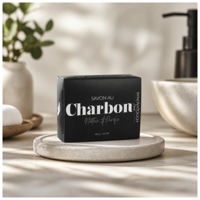Les Petits Bains de Provence Charbon Savon Purifiant au Charbon 100 g