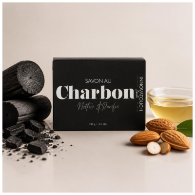 Les Petits Bains de Provence Charbon Savon Purifiant au Charbon 100 g