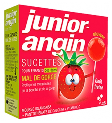 Junior-Angin Junior Angin - Boite de 8 Sucettes