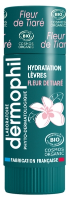 Dermophil Certifié Bio Stick Lèvres Protection Lèvres Goût Fleur de Tiaré 4 g