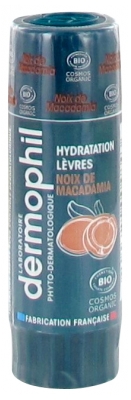 Dermophil Certifié Bio Stick Lèvres Protection Lèvres Goût Fleur de Tiaré 4 g - Goût : Noix de Macadamia