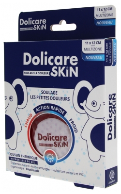 Dolicare Skin Poche Microbilles Gel - Enfant - Éléphant - 12.5 X 8 cm - Bleu