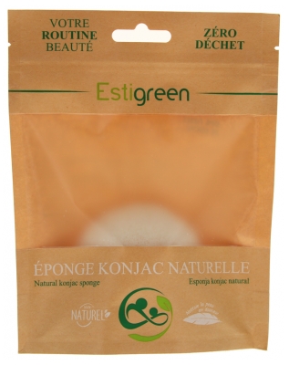 Estigreen Éponge Konjac Naturelle