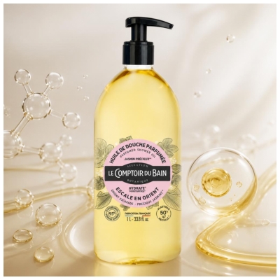 Le Comptoir du Bain Huile de Douche Jasmin Précieux 1 l