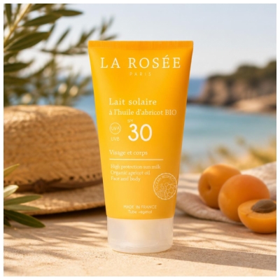La Rosée Lait Solaire Spf30 à l'Huile d'Abricot Bio