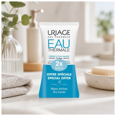 Uriage Crème d'Eau Mains Lot de 2 x 50 ml