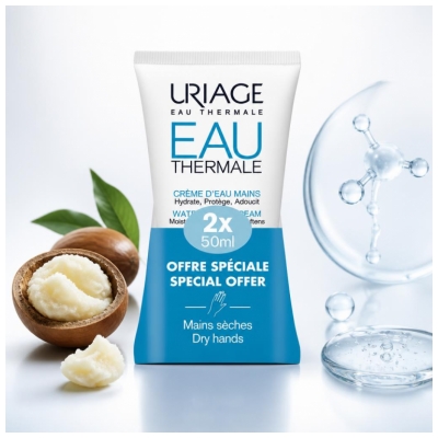 Uriage Crème d'Eau Mains Lot de 2 x 50 ml