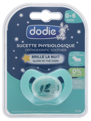 Dodie Sucette Physiologique Nuit - 0-6 Mois - Étoile/Nuages - P39