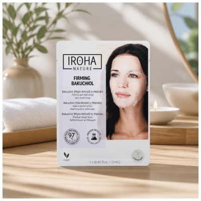 Iroha Masque Tissus Visage Bakuchiol Raffermissant & Anti-Âge