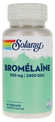 Solaray Bromelaïne - 500 mg - Apportant 2400 Gdu - 60 Caps Vég