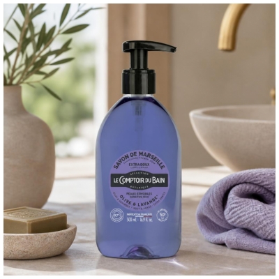 Le Comptoir du Bain Savon de Marseille Olive Lavande Extra Doux 500 ml