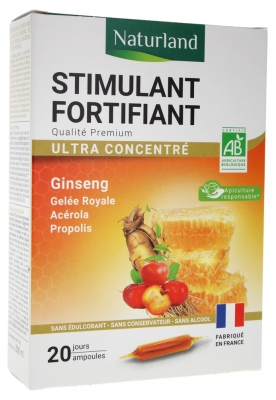 Renforcez votre vitalité avec les ampoules bio Stimulant Fortifiant de Naturland