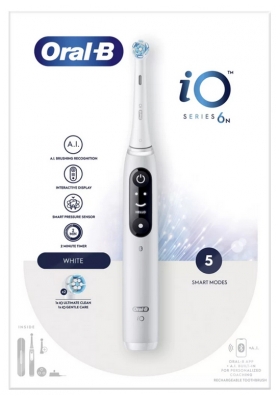 Oral-B Io6 White Avec 1 Brossette Gentle Care en +