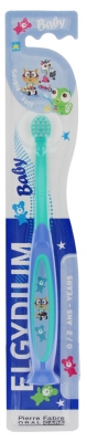 Elgydium - Brosse à Dents Souple Bébé 0/2 Ans - Couleur : Bleue