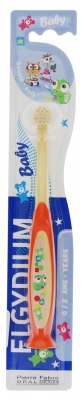 Elgydium - Brosse à Dents Souple Bébé 0/2 Ans - Couleur : Orange