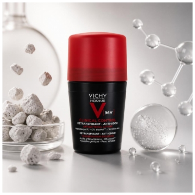 Vichy Homme Détranspirant Anti-Odeur 96H - Roll-On 50 ml