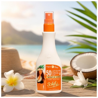 Soleil Des Îles Solaire Lait Spray au Monoi Parfum Des Îles Spf50 150 ml
