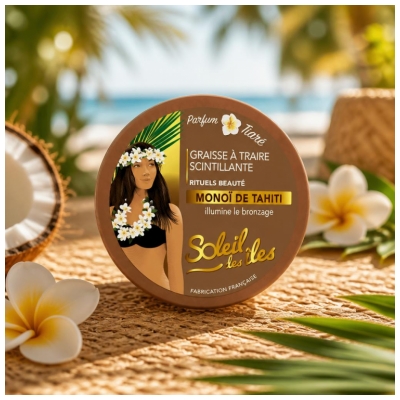Soleil Des Îles Solaire Graisse a Traire Scintillante 150 ml