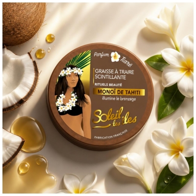 Soleil Des Îles Solaire Graisse a Traire Scintillante 150 ml