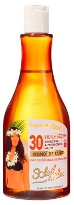 Soleil Des Îles Solaire Huile Sèche Bronzage SPF30 Parfum Tiaré150 ml