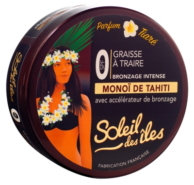 Soleil Des Îles Solaire Graisse a Traire Bronzage Intense Spf0 Parfum Vanille 150 ml - Parfum : Tiaré