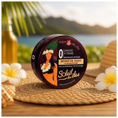 Soleil Des Îles Solaire Graisse a Traire Bronzage Intense Réa Spf0 Parfum Des Îles 150 ml