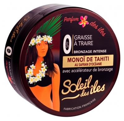 Soleil Des Îles Solaire Graisse a Traire Bronzage Intense Réa Spf0 Parfum Des Îles 150 ml