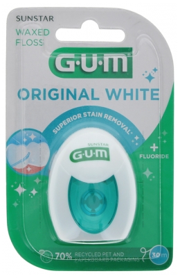 GUM Fil Dentaire Original White 30 m