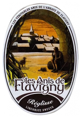 Les Anis de Flavigny Boîte Ovale 50 g Réglisse