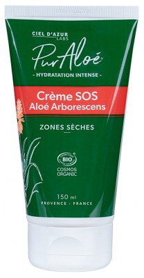 Pur Aloé Hydratation Intense Crème Sos Zones Sèches Bio 150 ml 