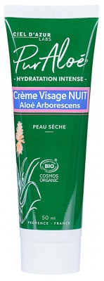 Pur Aloé Hydratation Intense Crème Nuit Peaux Sèches Bio 50 ml