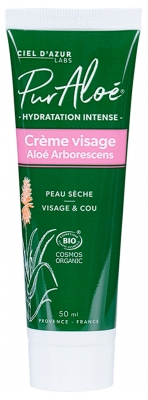 Pur Aloé Hydratation Intense Crème Visage et Cou Peaux Sèches 50 ml Bio