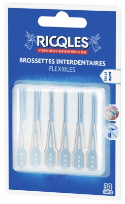 Ricqlès Brossettes Interdentaires Flexibles Étui Nomade 30 Unités