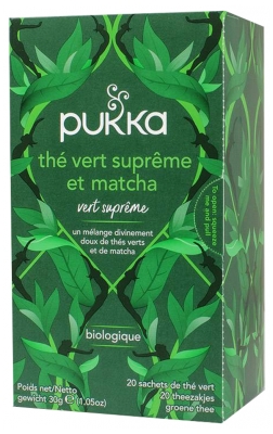 Pukka Thé Vert Suprême & Matcha Bio - 20 Sachets de Thé Vert