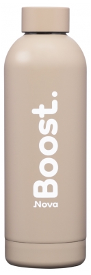 Nova Boost Gourde Isotherme Novaboost - Bleu Hortensia Mat - Inox 500 ml - Couleur : Beige