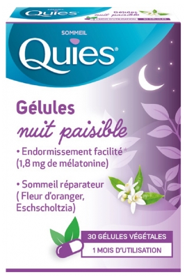 Quies Gélules Nuit Paisible Complément Alimentaire 30 Gélules