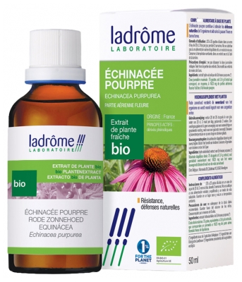 Ladrôme Extrait de Plante Echinacee Pourpre Plante Entière Fleurie 100 ml Fr/Nl/es