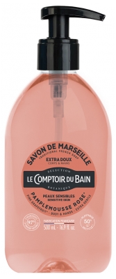 Le Comptoir du Bain Savon de Marseille Pamplemousse Rose Extra Doux 500 ml