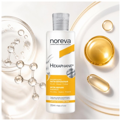 Noreva Hexaphane Shampooing Nutri-Réparateur Cheveux Secs à Très Secs 250 ml