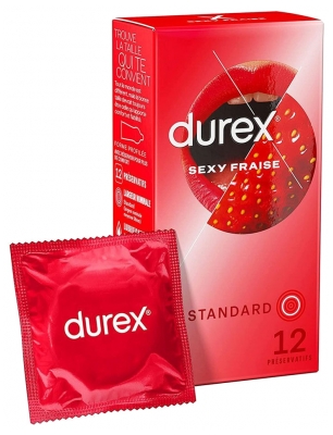 Durex Préservatif Sexy Fraise X12