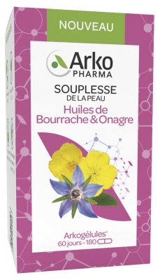 Arkopharma Arkogelules Huile d'Onagre & Bourrache 180 Gélules