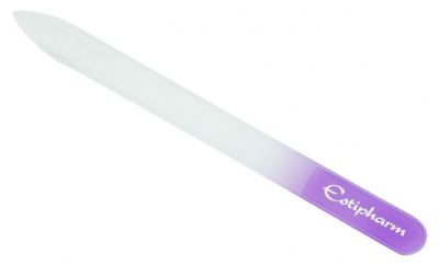 Estipharm Présentoir 12 Limes a Ongles en Verre Colourful - Couleur : Violet