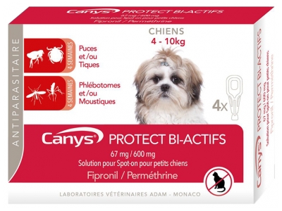 Canys Protec bi-Actifs 67Mg/600 mg Solution Pour Spot-On Amm Fr/V/7073925 7/2015 (4-10Kg)