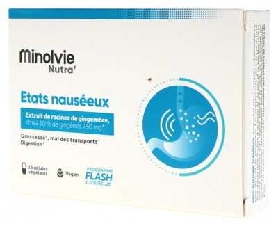 Minolvie Nutra' États Nauséeux 15 Gélules Végétales