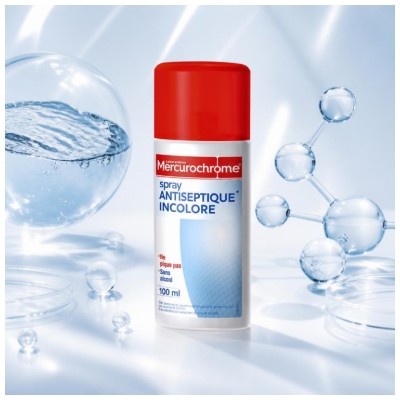Mercurochrome Spray Antiseptique Incolore 100 ml