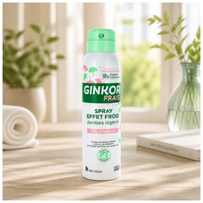 Ginkor Frais Spray Effet Froid Jambes Légères Frais et Relaxant 125 ml
