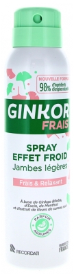 Ginkor Frais Spray Effet Froid Jambes Légères Frais et Relaxant 125 ml