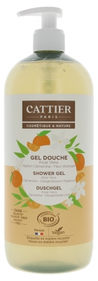 Cattier Gel Douche Sans Sulfate Aloe Vera Parfum Clémentine Fleur d'Oranger Bio 1 L