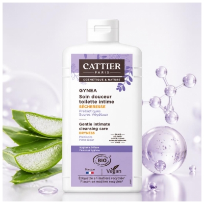 Cattier Gynea Gel Intime Sécheresse Bio 200 ml