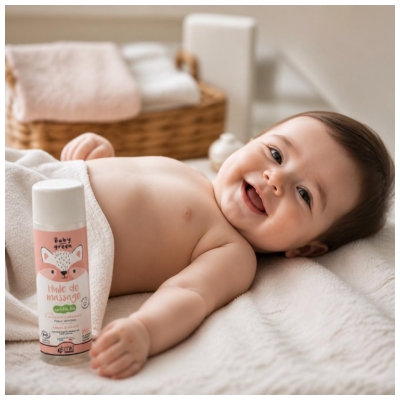 MKL Green Nature Baby Green Huile de Massage Peaux Sensibles Bio 100 ml